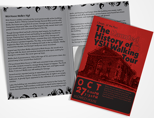 YSU ghost stories booklet mockup