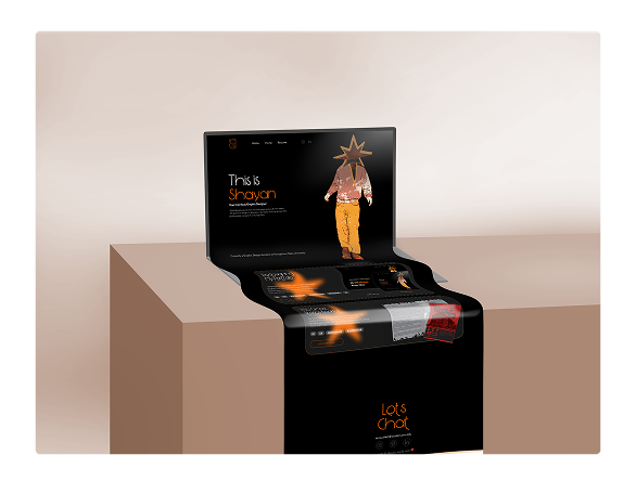 Mockup of redesigned portfolio homepage